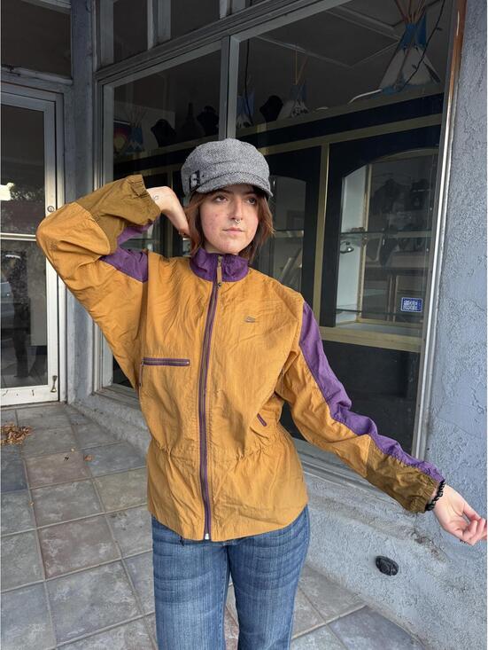 Nike Jackets & Blazers - Vintage 90s Nike Style Colorblock Windbreaker Jacket Mustard Purple M